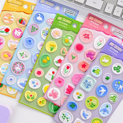 3D Puffy Wax Stamp Sticker