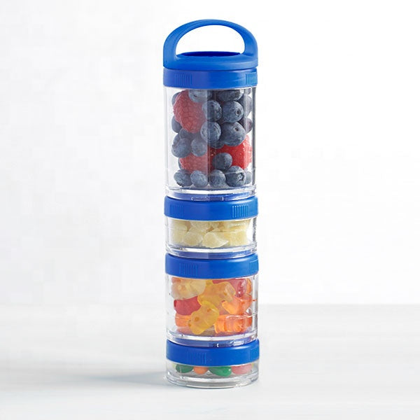 Portable 4 Layer Stackable Food Storage Container