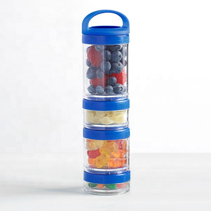 Portable 4 Layer Stackable Food Storage Container