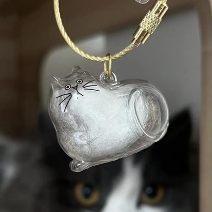 🐱 Cat Fur Keepsake Keychain 🐾