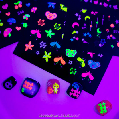 Glow In Dark Nail Stickers For Children