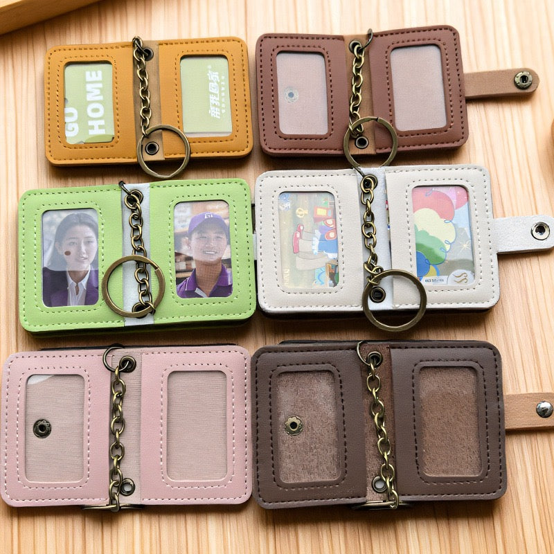 Mini Photo Frame PU Leather Keychain