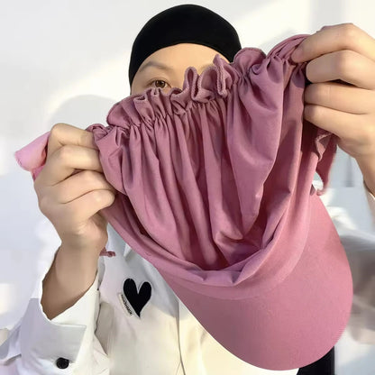 New Instant Hijab Baseball Cap Scarf