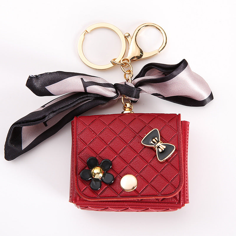 Mini Camellia Small Square Bag Keychain