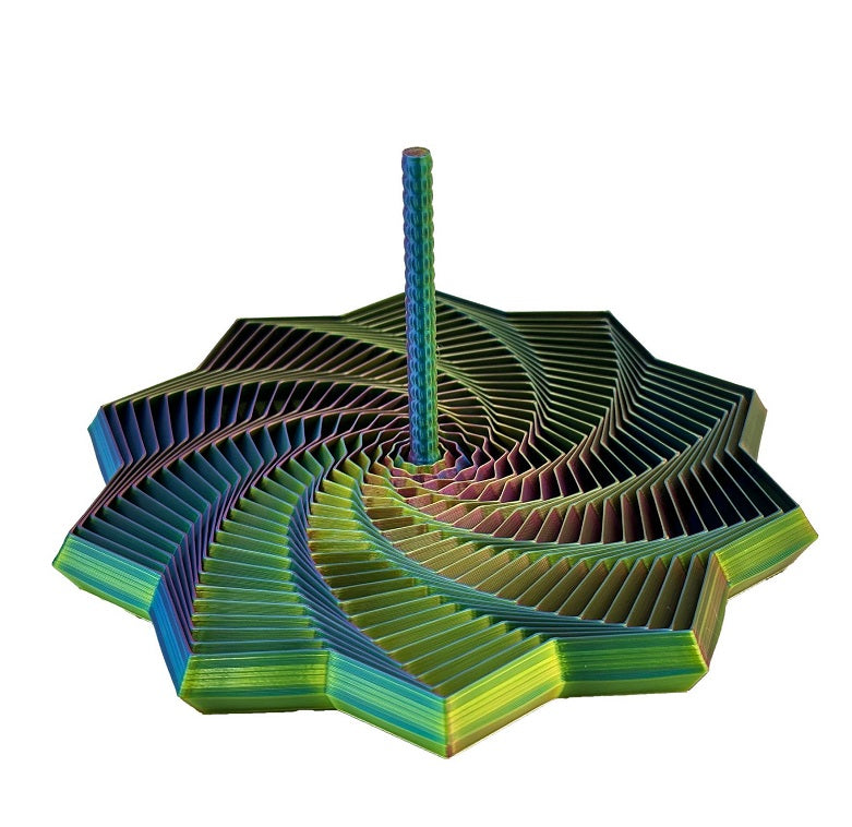 3D Printed Stress Relief Sensory Whirling Spiral with Handle