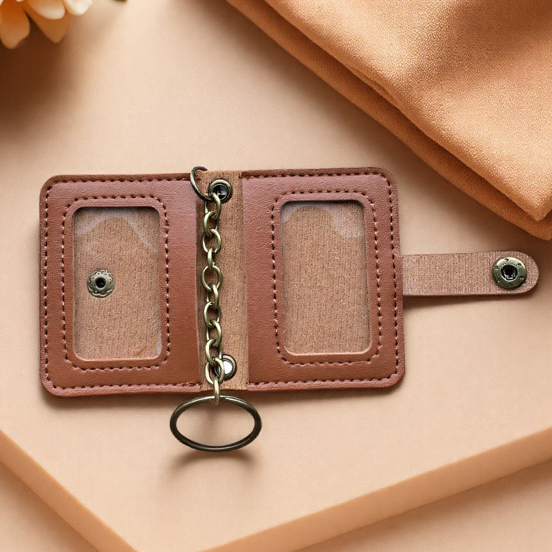 Mini Photo Frame PU Leather Keychain