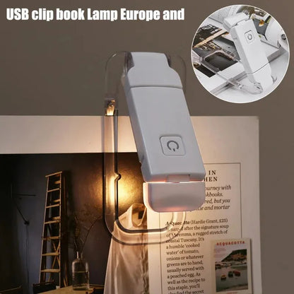 Mini Portable USB Rechargeable LED Clip Bookmark