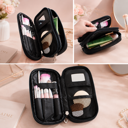 Luxury Quilted Travel Cosmetic Bag