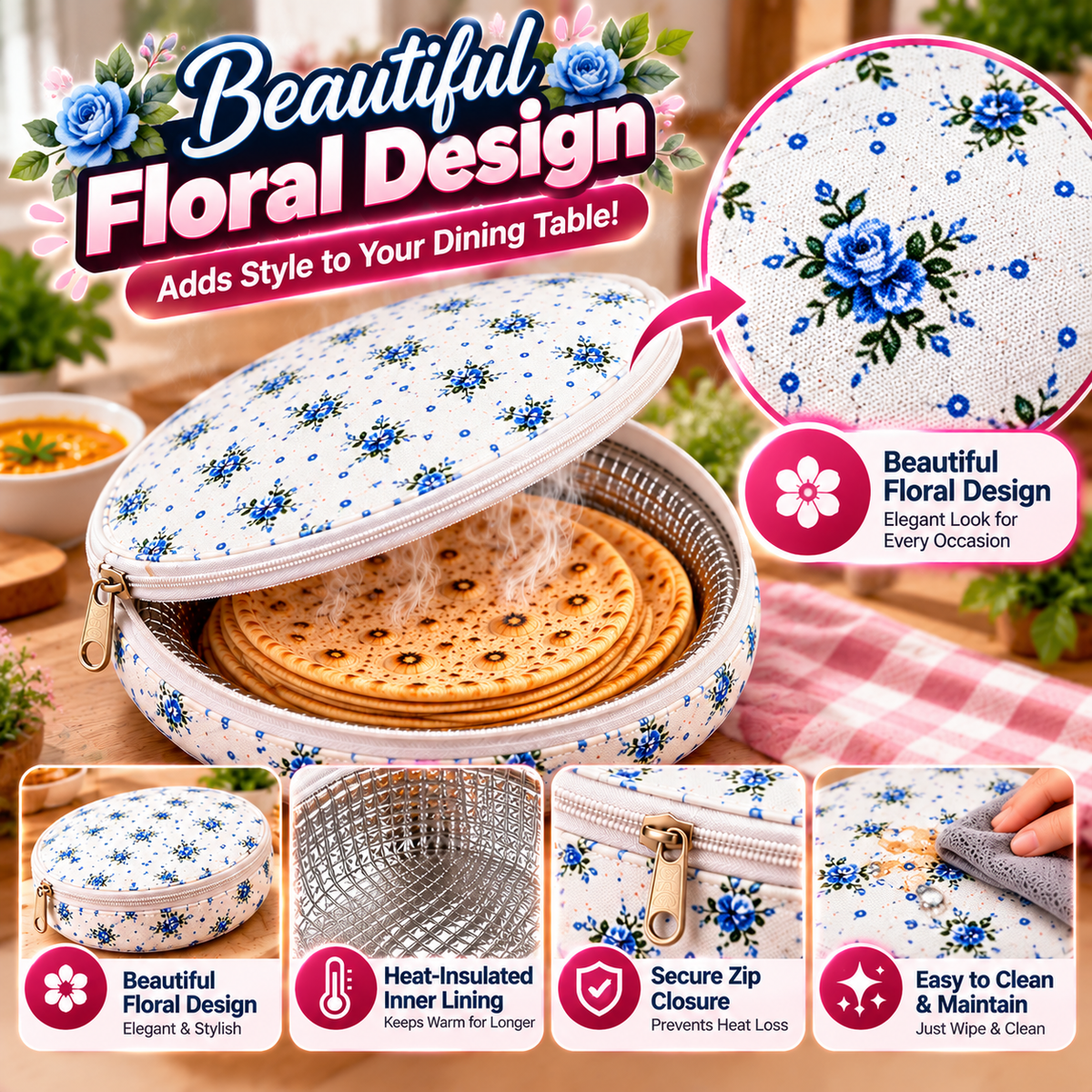 Insulated Roti & Chapati Warmer