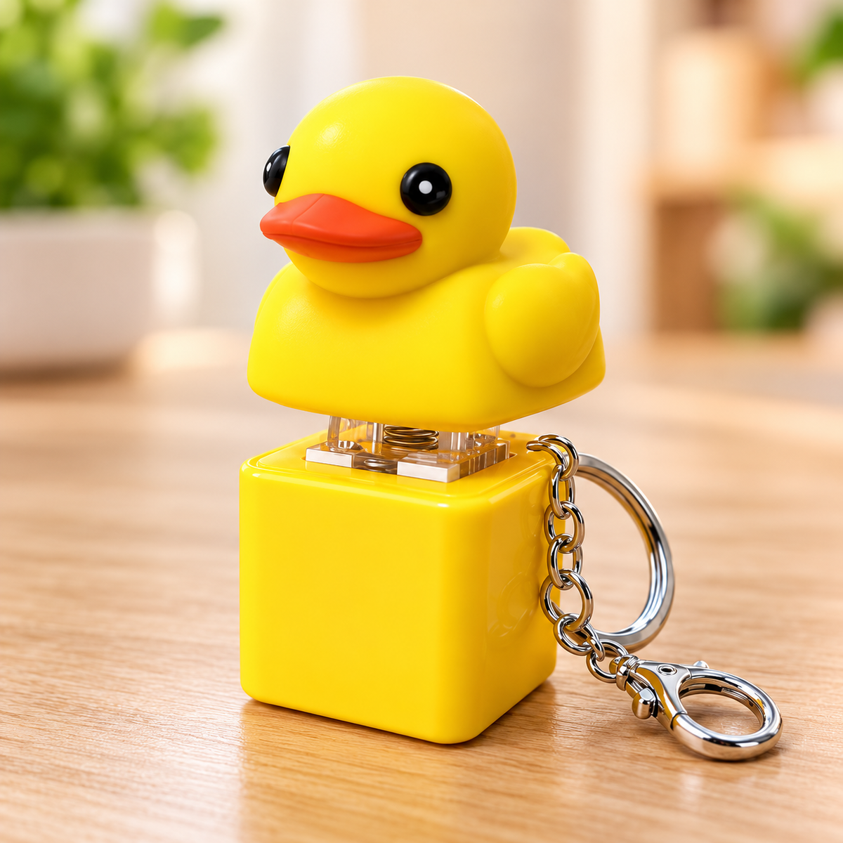 🐥 Cute Yellow Duck Sound Keychain