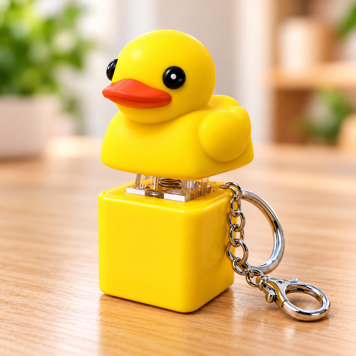 🐥 Cute Yellow Duck Sound Keychain