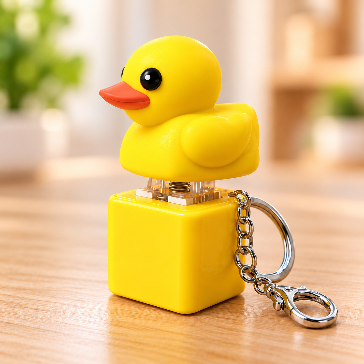 🐥 Cute Yellow Duck Sound Keychain