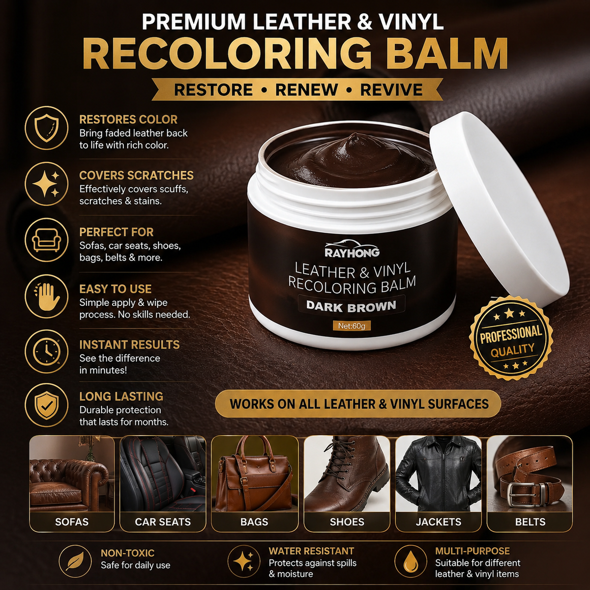 Leather Repair & Recoloring Balm