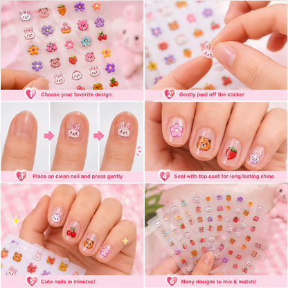 Glow In Dark Nail Stickers For Children