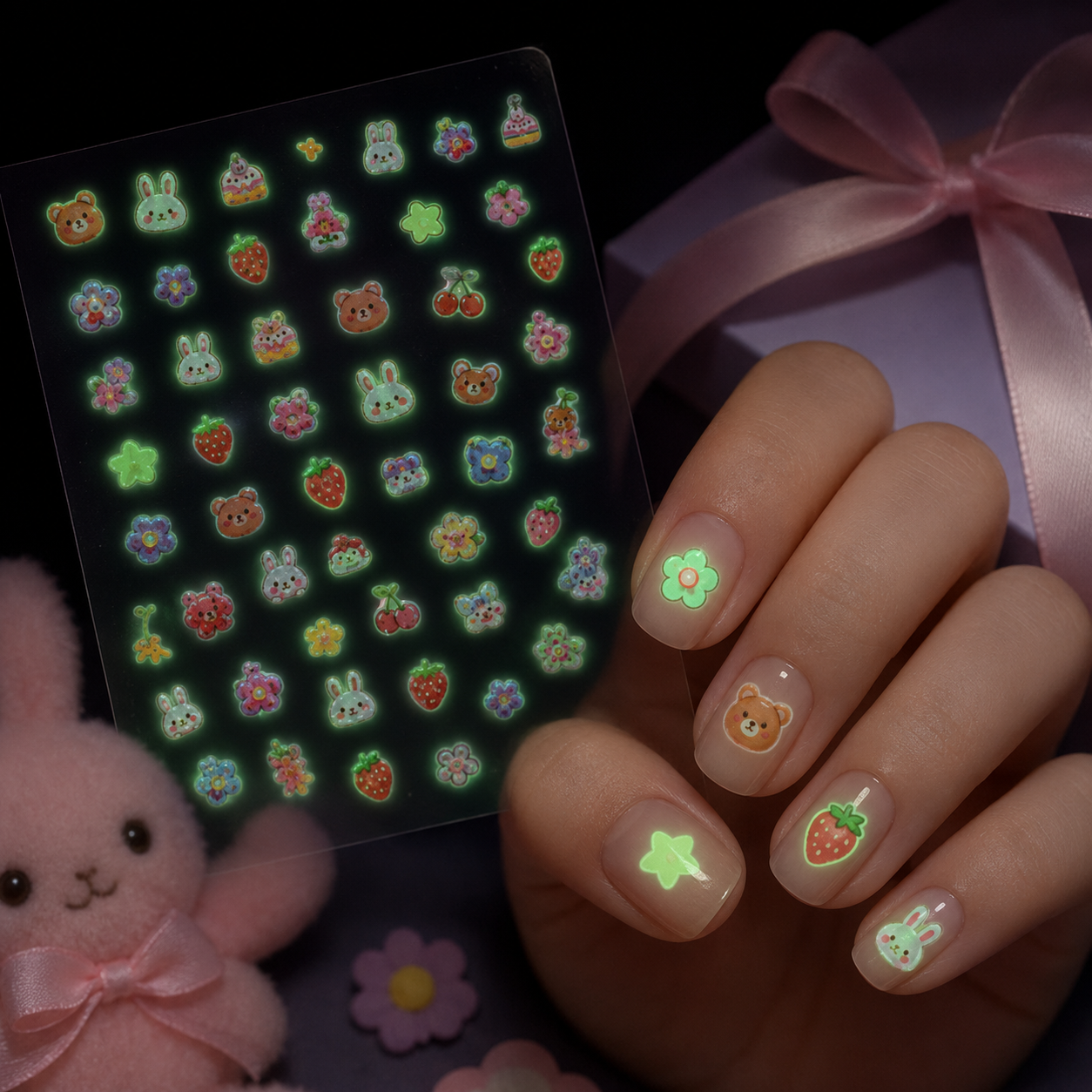 Glow In Dark Nail Stickers For Children