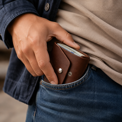 Luxury Cash Wrap Leather Organizer