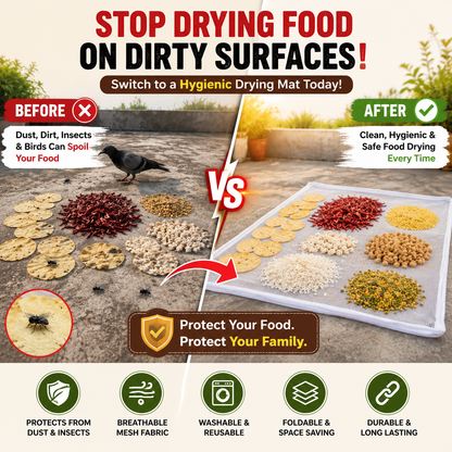 Universal Hygienic Sun Drying Mat for Masala, Haldi, Rice and more