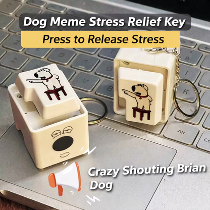 Stress Relieving Prankster Dog Barking Keychain