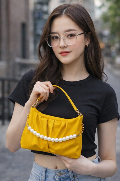 Ladies Shoulder Pearl Style Bag