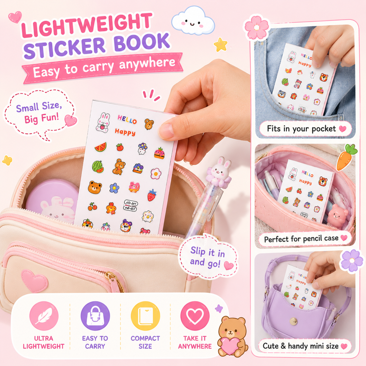 Glowing Cute Nail Stickers - Self Adhesive