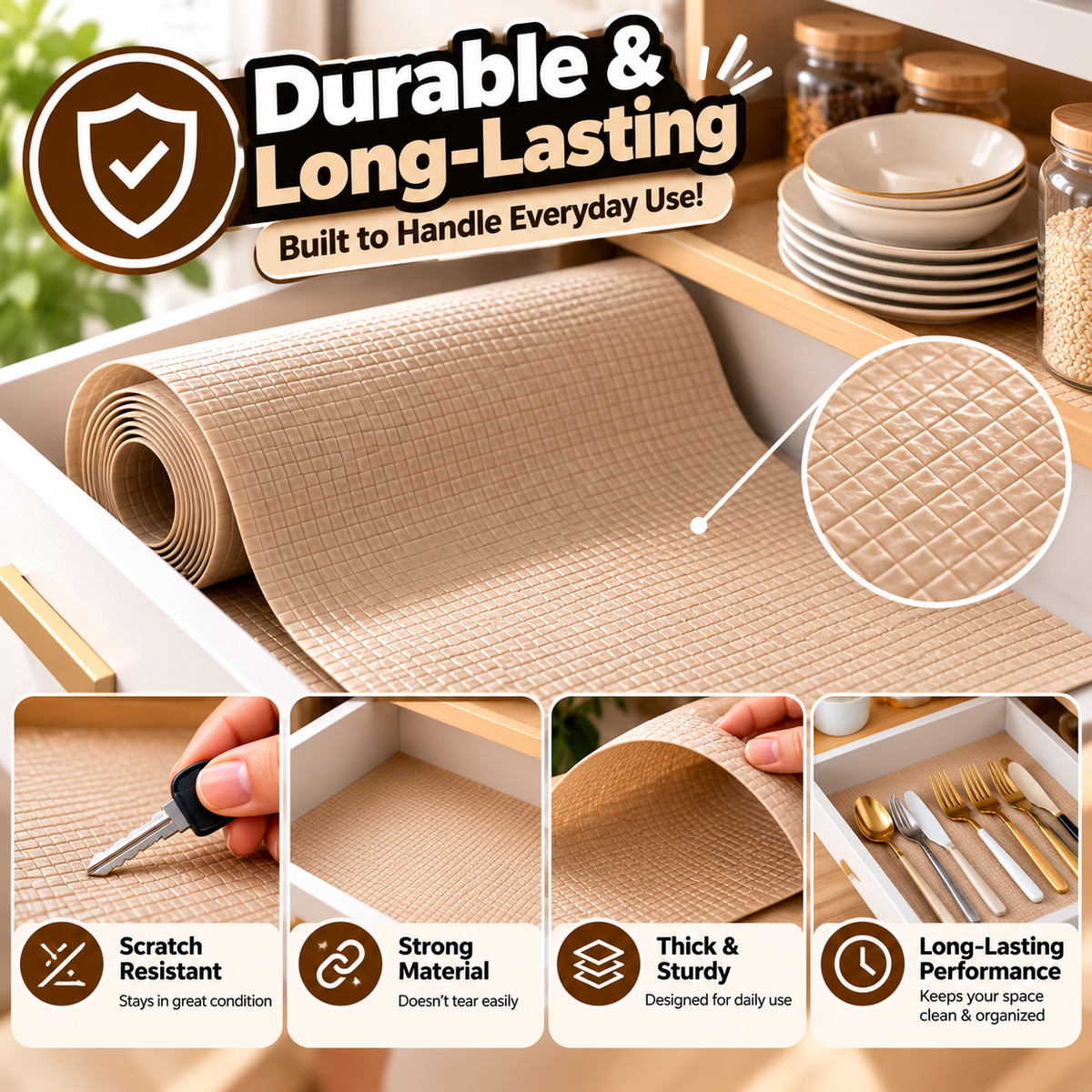 Easy-Tear Kitchen & Drawer Liner Roll