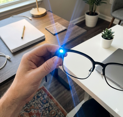 Antiblue Reading Glasses with White Light