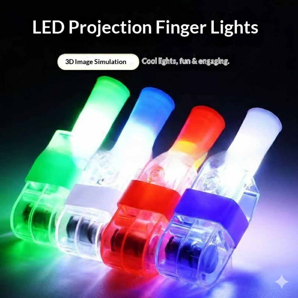 Cartoon Projection LED Finger Lamp Ring