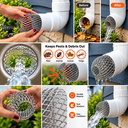Heavy-Duty Mesh Drain &amp; Downspout Leaf Guard
