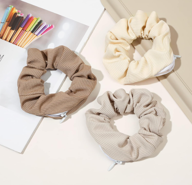 🎀 ZipPocket Ponytail Holder for Girls 🎀