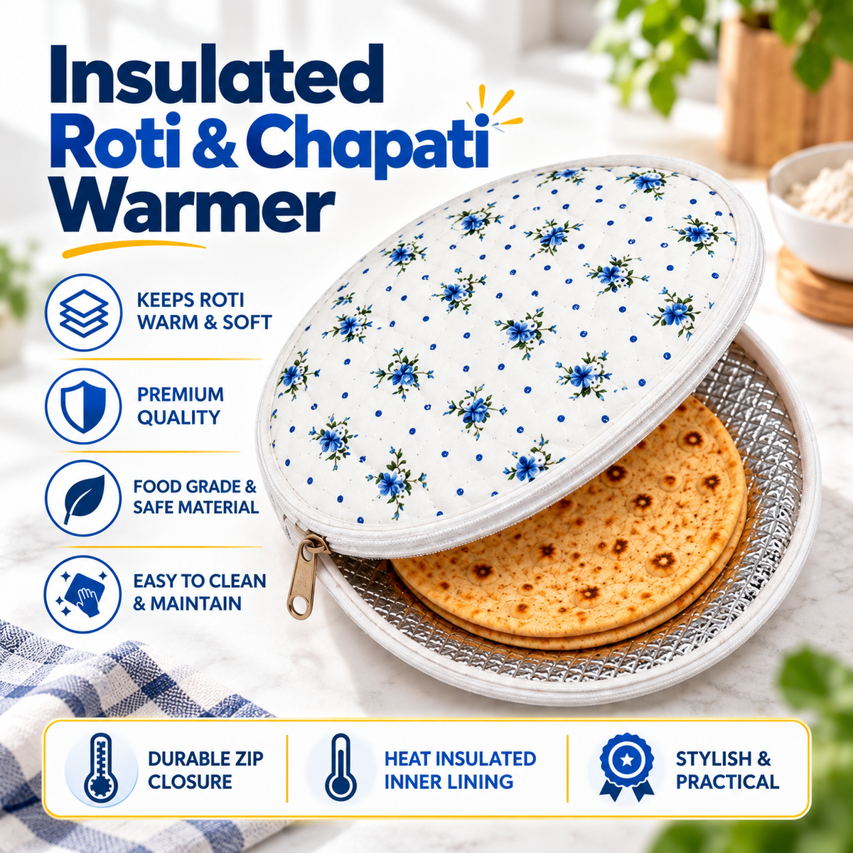 Insulated Roti & Chapati Warmer