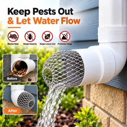 Heavy-Duty Mesh Drain &amp; Downspout Leaf Guard