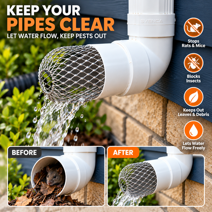 Heavy-Duty Mesh Drain &amp; Downspout Leaf Guard
