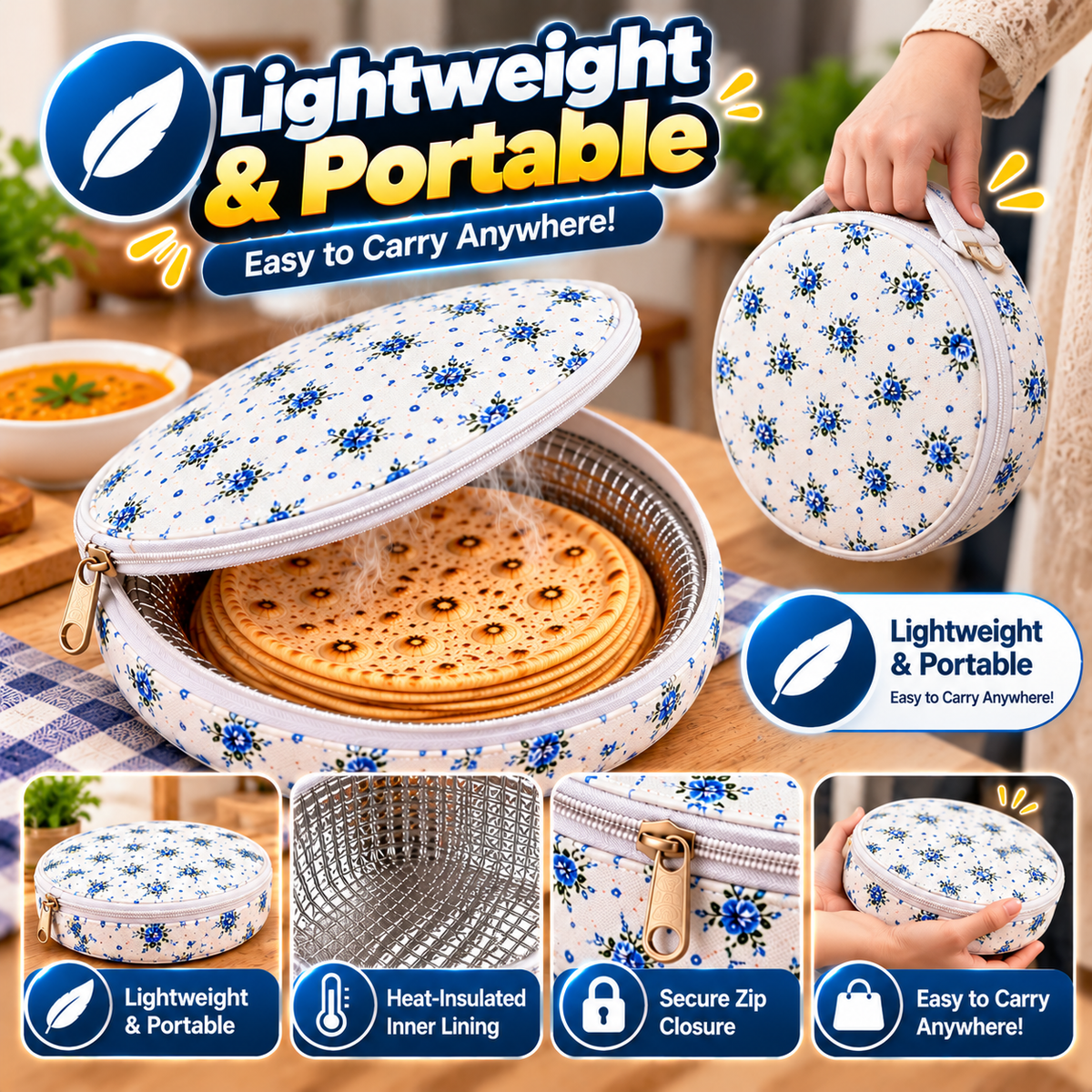 Insulated Roti & Chapati Warmer