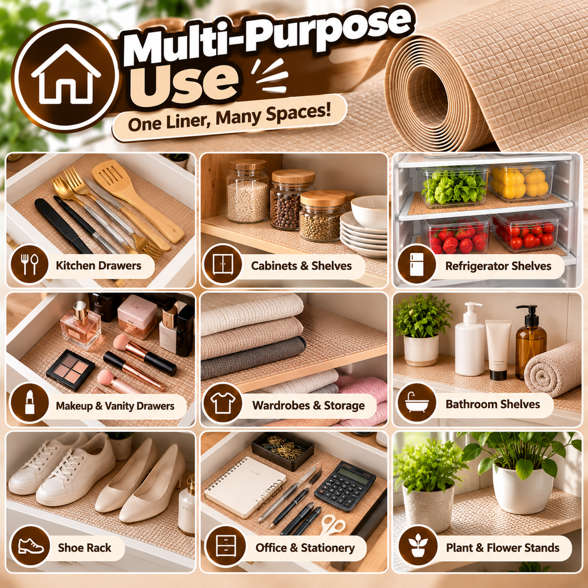 Easy-Tear Kitchen & Drawer Liner Roll