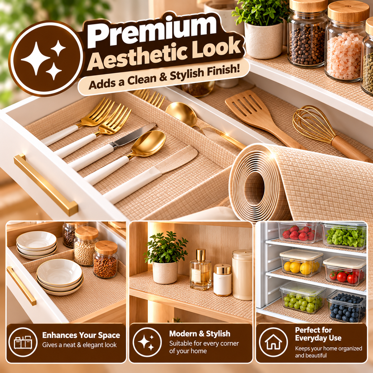 Easy-Tear Kitchen & Drawer Liner Roll