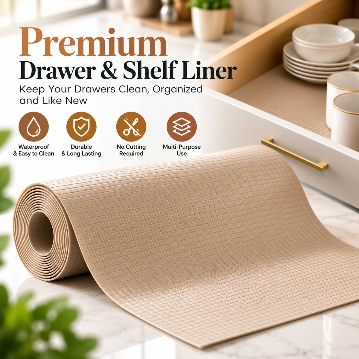 Easy-Tear Kitchen & Drawer Liner Roll