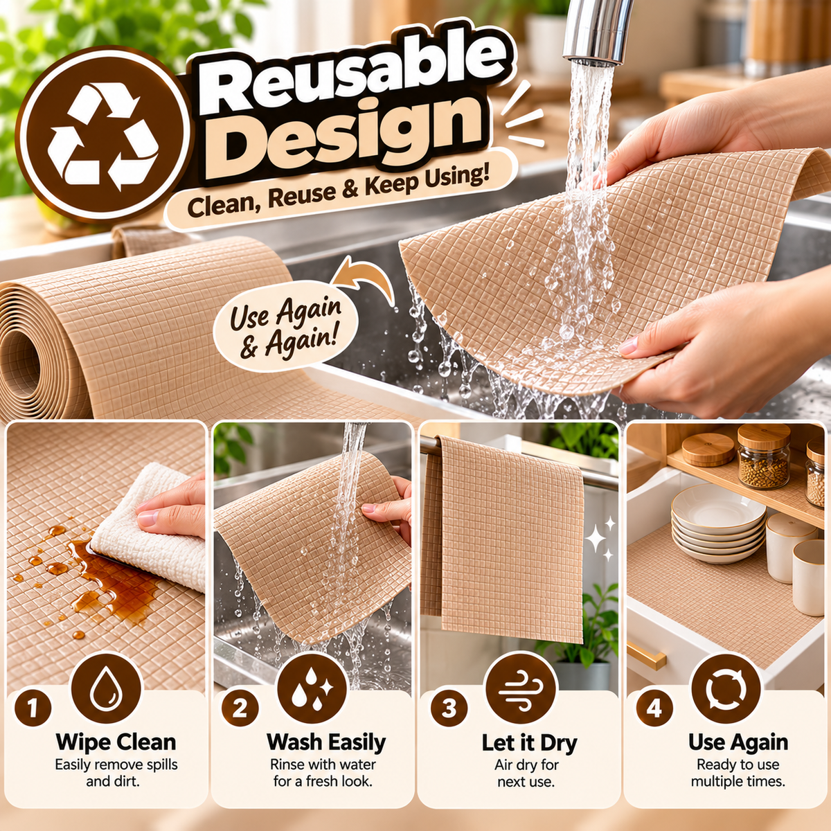 Easy-Tear Kitchen & Drawer Liner Roll