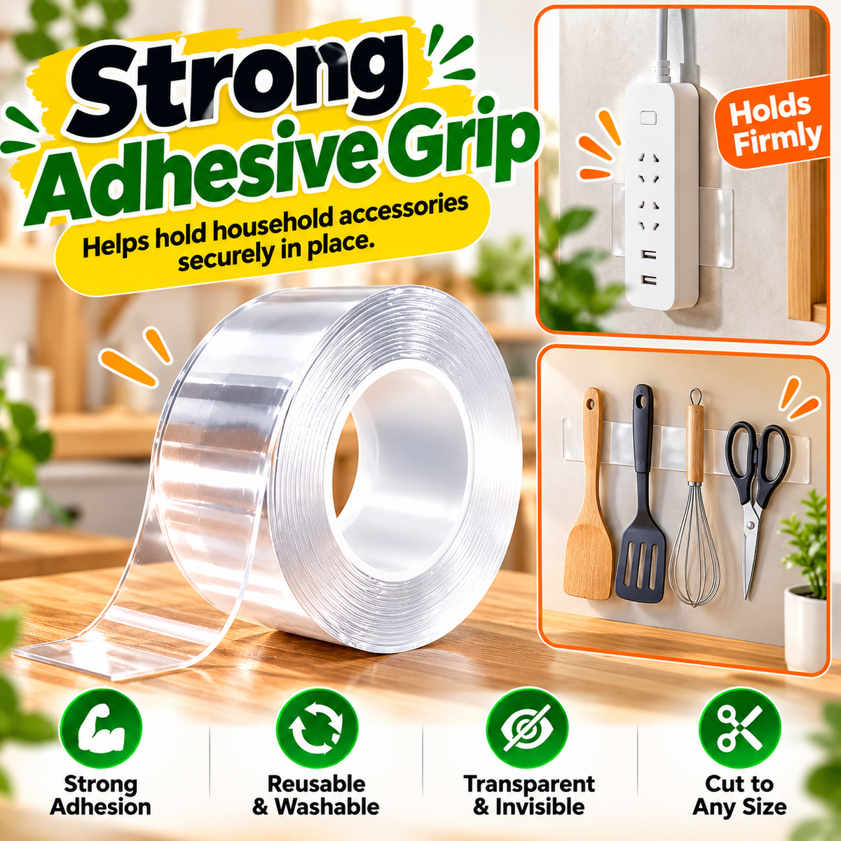NanoGrip Reusable Double-Sided Tape