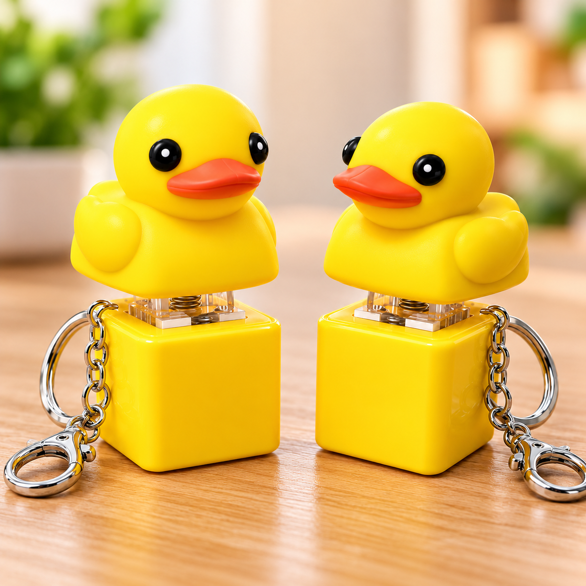 🐥 Cute Yellow Duck Sound Keychain