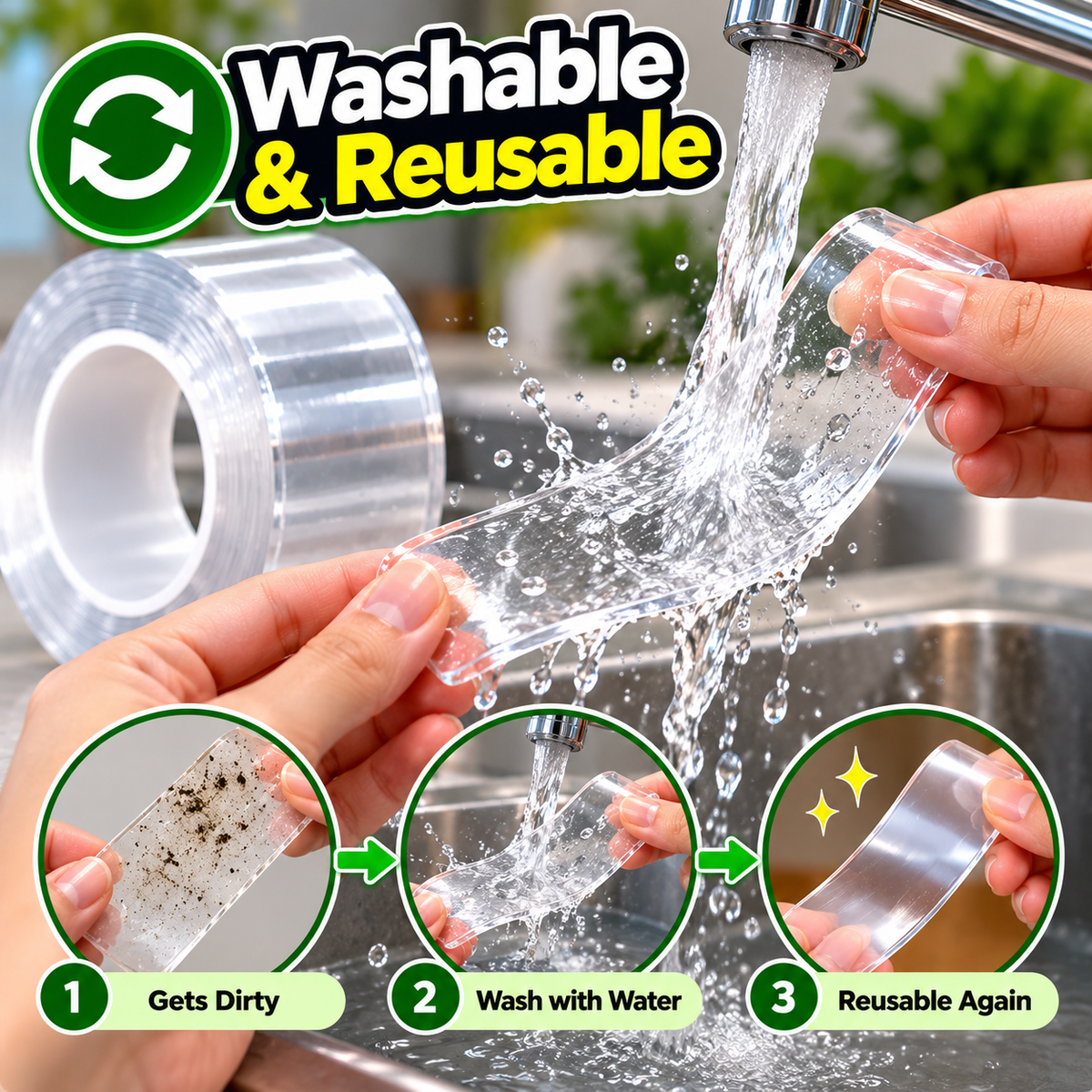 NanoGrip Reusable Double-Sided Tape