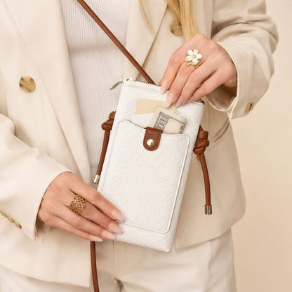 Classic Leather Crossbody Phone Bag