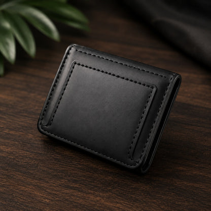 The Matte Charcoal Leather Wallet