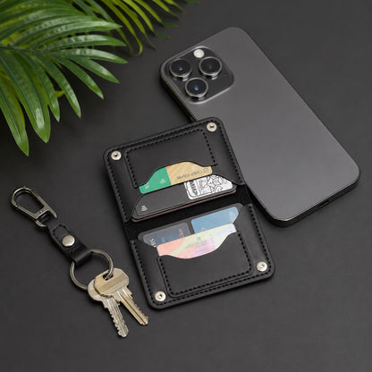 The Matte Charcoal Leather Wallet