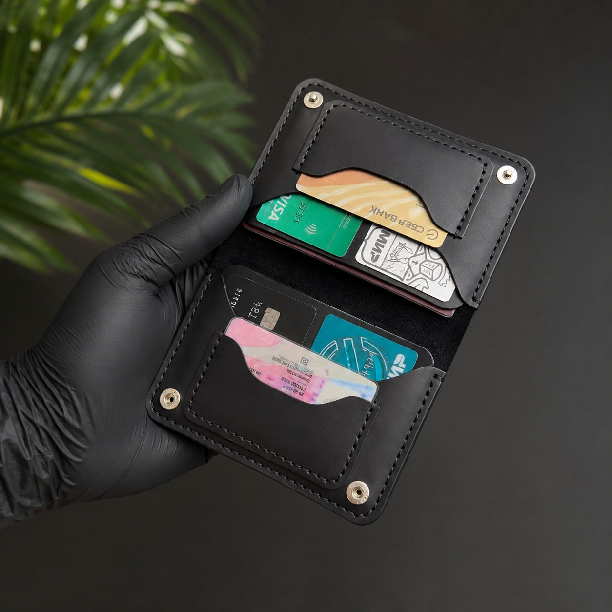 The Matte Charcoal Leather Wallet