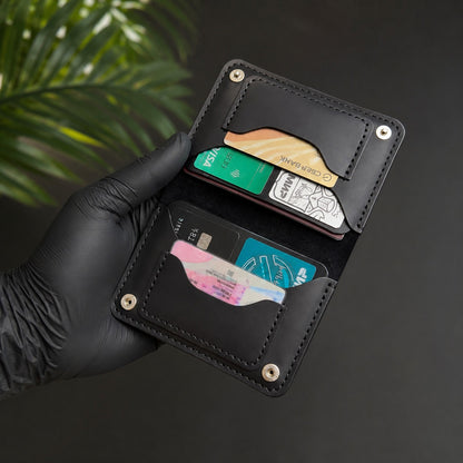 The Matte Charcoal Leather Wallet