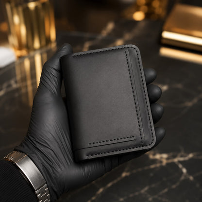 The Matte Charcoal Leather Wallet