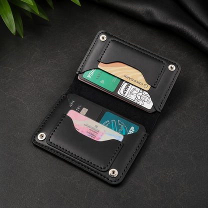 The Matte Charcoal Leather Wallet