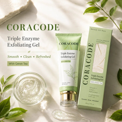 Coracode Triple Enzyme Exfoliating Gel with Green Tea Effect