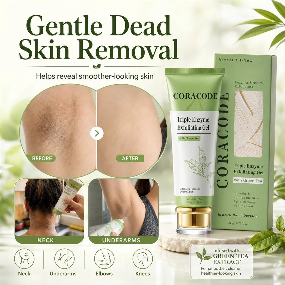 Coracode Triple Enzyme Exfoliating Gel with Green Tea Effect