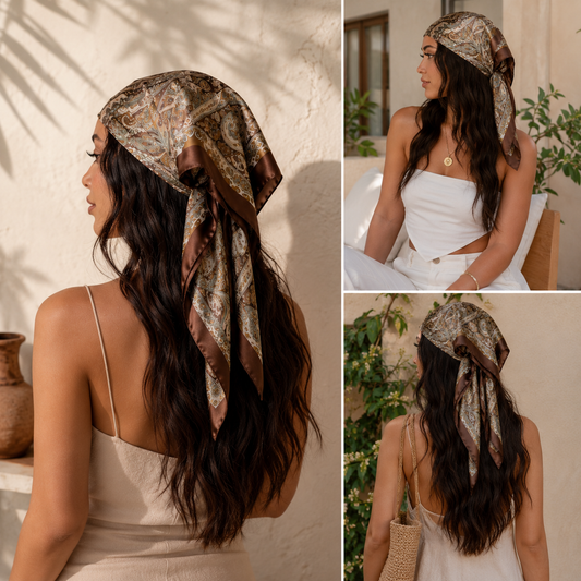 Premium Paisley Multi-Functional Silk Scarf